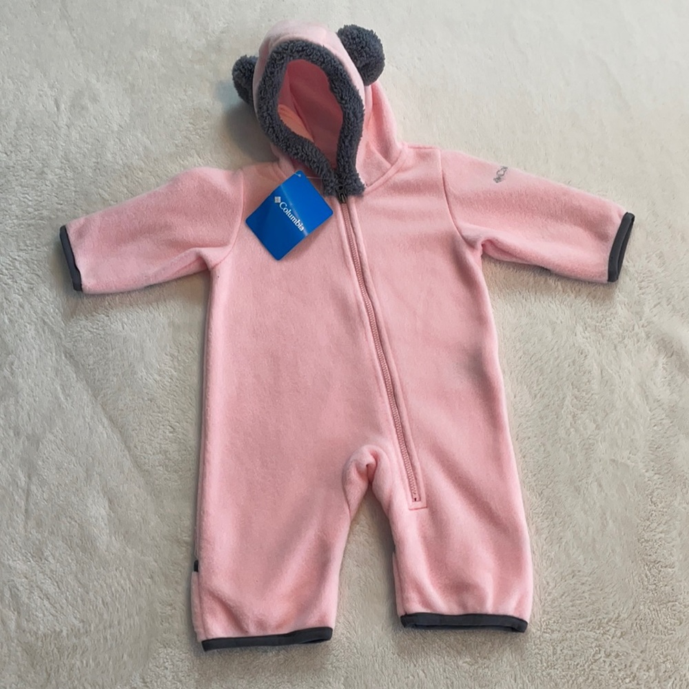 Infants Pink Columbia one piece. Size 0-3 months